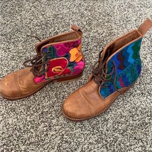 Colorful Patterned Ankle Boots